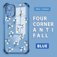 HONTINGA Xiaomi Redmi Note 10S ile Uyumlu Şeffaf Kılıfı Düşüme Önleyici Basitlik Anti Düşme Kamera Korumali Çiçek Dalı Desen Yumuşak Silikon Telefon Kılıfı Kadın ve Erkek Için Uygundur K3-0220