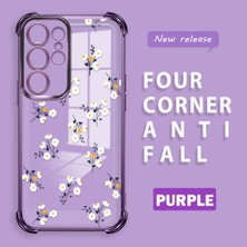 HONTINGA Samsung Galaxy S22 Ultra ile Uyumlu Şeffaf Kılıfı Düşüme Önleyici Basitlik Anti Düşme Kamera Korumali Çiçek Dalı Desen Yumuşak Silikon Telefon Kılıfı Kadın ve Erkek Için Uygundur K3-0220