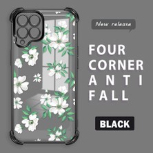 HONTINGA Samsung Galaxy M33 5g ile Uyumlu Şeffaf Kılıfı Düşüme Önleyici Basitlik Anti Düşme Kamera Korumali Çiçek Desen Yumuşak Silikon Telefon Kılıfı Kadın ve Erkek Için Uygundur K3-0222