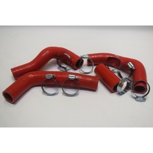 Nurpar Doğan Şahin Kartal Radyatör Hortumu Termostat Hortumu ve Kelepçe Takımı Kırmızı Silikon