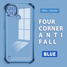HONTINGA Realme C21Y ile Uyumlu Şeffaf Kılıfı Düşüme Önleyici Basitlik Anti Düşme Kamera Korumali Desen Yumuşak Silikon Telefon Kılıfı Kadın ve Erkek Için Uygundur K3-0000