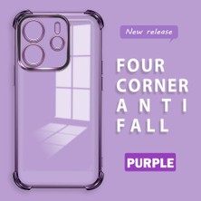 HONTINGA Xiaomi Redmi Note 14 4g ile Uyumlu Şeffaf Kılıfı Düşüme Önleyici Basitlik Anti Düşme Kamera Korumali Desen Yumuşak Silikon Telefon Kılıfı Kadın ve Erkek Için Uygundur K3-0000