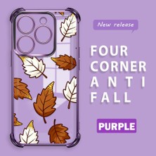 HONTINGA Tecno Spark Go 2024 ile Uyumlu Şeffaf Kılıfı Düşüme Önleyici Basitlik Anti Düşme Kamera Korumali Sarı Yaprak Desen Yumuşak Silikon Telefon Kılıfı Kadın ve Erkek Için Uygundur K3-0218