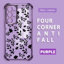 HONTINGA Samsung Galaxy A23 ile Uyumlu Şeffaf Kılıfı Düşüme Önleyici Basitlik Anti Düşme Kamera Korumali Dal Desen Yumuşak Silikon Telefon Kılıfı Kadın ve Erkek Için Uygundur K3-0221