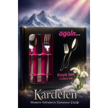 Birpa Sofraların Kardelen'i Çubuk Model Şık Kaşık-Çatal-Bıçak Takımı 36 Parça-Kutulu