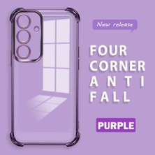 HONTINGA Samsung Galaxy S24 ile Uyumlu Şeffaf Kılıfı Düşüme Önleyici Basitlik Anti Düşme Kamera Korumali Desen Yumuşak Silikon Telefon Kılıfı Kadın ve Erkek Için Uygundur K3-0000