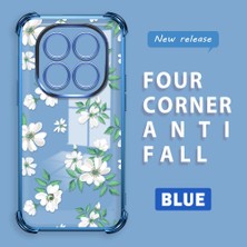 HONTINGA Xiaomi Redmi Note 14 Pro 4g ile Uyumlu Şeffaf Kılıfı Düşüme Önleyici Basitlik Anti Düşme Kamera Korumali Çiçek Desen Yumuşak Silikon Telefon Kılıfı Kadın ve Erkek Için Uygundur K3-0222