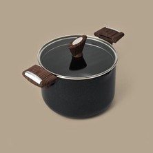 Gigilli Titanyum Makarna Tenceresi 22 cm Siyah