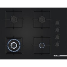 Bosch POH7C6P31O Gazlı Ocak 67 cm Sert Cam Siyah Serie 4