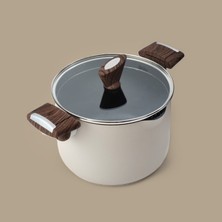 Gigilli Titanyum Makarna Tenceresi 22 cm Krem