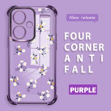 HONTINGA Xiaomi Redmi Note 13 Pro Plus 5g ile Uyumlu Şeffaf Kılıfı Düşüme Önleyici Basitlik Anti Düşme Kamera Korumali Çiçek Dalı Desen Yumuşak Silikon Telefon Kılıfı Kadın ve Erkek Için Uygundur K3-0220