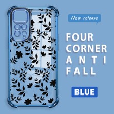 HONTINGA Xiaomi Redmi Note 11 ile Uyumlu Şeffaf Kılıfı Düşüme Önleyici Basitlik Anti Düşme Kamera Korumali Dal Desen Yumuşak Silikon Telefon Kılıfı Kadın ve Erkek Için Uygundur K3-0221