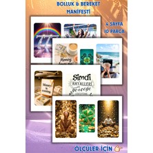 Birikiyedi 4 Sayfa Bolluk ve Bereket Manifest Sticker Seti/vision Board/hayal Panosu/hedefler