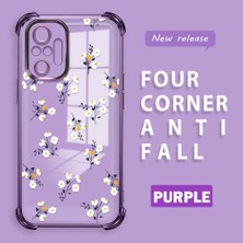 HONTINGA Xiaomi Redmi Note 10 Pro ile Uyumlu Şeffaf Kılıfı Düşüme Önleyici Basitlik Anti Düşme Kamera Korumali Çiçek Dalı Desen Yumuşak Silikon Telefon Kılıfı Kadın ve Erkek Için Uygundur K3-0220