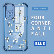 HONTINGA Xiaomi Redmi Note 11 ile Uyumlu Şeffaf Kılıfı Düşüme Önleyici Basitlik Anti Düşme Kamera Korumali Çiçek Dalı Desen Yumuşak Silikon Telefon Kılıfı Kadın ve Erkek Için Uygundur K3-0220
