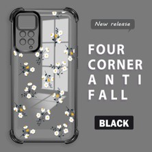 HONTINGA Xiaomi Redmi Note 11 Pro 4g ile Uyumlu Şeffaf Kılıfı Düşüme Önleyici Basitlik Anti Düşme Kamera Korumali Çiçek Dalı Desen Yumuşak Silikon Telefon Kılıfı Kadın ve Erkek Için Uygundur K3-0220