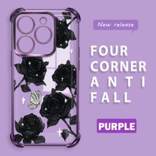 HONTINGA Tecno Spark Go 2024 ile Uyumlu Şeffaf Kılıfı Düşüme Önleyici Basitlik Anti Düşme Kamera Korumali Gül Desen Yumuşak Silikon Telefon Kılıfı Kadın ve Erkek Için Uygundur K3-0219