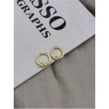 Hedef Bijuteri Gold Renk Basıc Düğüm Detaylı Halka Küpe CM88