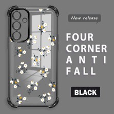 HONTINGA Samsung Galaxy A16 ile Uyumlu Şeffaf Kılıfı Düşüme Önleyici Basitlik Anti Düşme Kamera Korumali Çiçek Dalı Desen Yumuşak Silikon Telefon Kılıfı Kadın ve Erkek Için Uygundur K3-0220