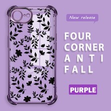 HONTINGA iPhone 16E ile Uyumlu Şeffaf Kılıfı Düşüme Önleyici Basitlik Anti Düşme Kamera Korumali Dal Desen Yumuşak Silikon Telefon Kılıfı Kadın ve Erkek Için Uygundur K3-0221