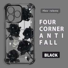 HONTINGA Realme C53 ile Uyumlu Şeffaf Kılıfı Düşüme Önleyici Basitlik Anti Düşme Kamera Korumali Gül Desen Yumuşak Silikon Telefon Kılıfı Kadın ve Erkek Için Uygundur K3-0219