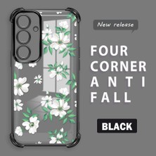 HONTINGA Samsung Galaxy S24 Plus ile Uyumlu Şeffaf Kılıfı Düşüme Önleyici Basitlik Anti Düşme Kamera Korumali Çiçek Desen Yumuşak Silikon Telefon Kılıfı Kadın ve Erkek Için Uygundur K3-0222