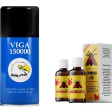 Ronik 1 Kutu Super 150000 Gecikme Etkili Erkeklere Ozel Mavi Sprey+2 Kutu Spanish Fly Bayanlara Istek Artirici Takviye Damla