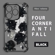 HONTINGA Infinix Smart 8 ile Uyumlu Şeffaf Kılıfı Düşüme Önleyici Basitlik Anti Düşme Kamera Korumali Gül Desen Yumuşak Silikon Telefon Kılıfı Kadın ve Erkek Için Uygundur K3-0219