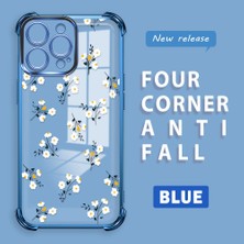 HONTINGA iPhone 16 Pro Max ile Uyumlu Şeffaf Kılıfı Düşüme Önleyici Basitlik Anti Düşme Kamera Korumali Çiçek Dalı Desen Yumuşak Silikon Telefon Kılıfı Kadın ve Erkek Için Uygundur K3-0220