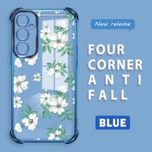 HONTINGA Samsung Galaxy A05S ile Uyumlu Şeffaf Kılıfı Düşüme Önleyici Basitlik Anti Düşme Kamera Korumali Çiçek Desen Yumuşak Silikon Telefon Kılıfı Kadın ve Erkek Için Uygundur K3-0222