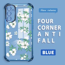 HONTINGA Samsung Galaxy A14 4g ile Uyumlu Şeffaf Kılıfı Düşüme Önleyici Basitlik Anti Düşme Kamera Korumali Çiçek Desen Yumuşak Silikon Telefon Kılıfı Kadın ve Erkek Için Uygundur K3-0222