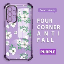 HONTINGA Samsung Galaxy A52S 5g ile Uyumlu Şeffaf Kılıfı Düşüme Önleyici Basitlik Anti Düşme Kamera Korumali Çiçek Desen Yumuşak Silikon Telefon Kılıfı Kadın ve Erkek Için Uygundur K3-0222
