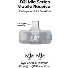 DJI Djı Mic Serisi Mobile Receiver - Type-C Telefon Uyumlu Alıcı - Ithalatçı Garantili