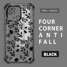 HONTINGA Xiaomi Redmi 10C ile Uyumlu Şeffaf Kılıfı Düşüme Önleyici Basitlik Anti Düşme Kamera Korumali Dal Desen Yumuşak Silikon Telefon Kılıfı Kadın ve Erkek Için Uygundur K3-0221