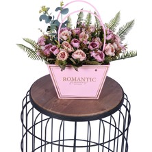 Yapay Çiçek Sitesi Yapay Çiçekli Romantic Çanta Aranjmanı Model 4