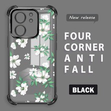 HONTINGA Xiaomi Mi 13T ile Uyumlu Şeffaf Kılıfı Düşüme Önleyici Basitlik Anti Düşme Kamera Korumali Çiçek Desen Yumuşak Silikon Telefon Kılıfı Kadın ve Erkek Için Uygundur K3-0222