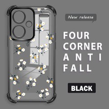 HONTINGA Xiaomi Redmi Note 13 Pro Plus 5g ile Uyumlu Şeffaf Kılıfı Düşüme Önleyici Basitlik Anti Düşme Kamera Korumali Çiçek Dalı Desen Yumuşak Silikon Telefon Kılıfı Kadın ve Erkek Için Uygundur K3-0220