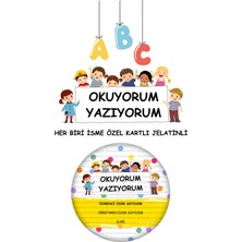 İsme Özel Artık Okuyorum Rozet 5 Adet