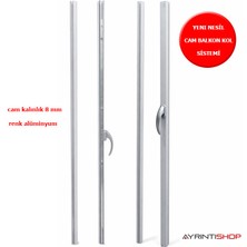 AYRINTISHOP Yeni Nesil Katlanır Cam Balkon Kollu Sistem  8 mm Cama Uzunluk 216 cm