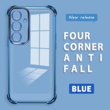 HONTINGA Samsung Galaxy S24 Plus ile Uyumlu Şeffaf Kılıfı Düşüme Önleyici Basitlik Anti Düşme Kamera Korumali Desen Yumuşak Silikon Telefon Kılıfı Kadın ve Erkek Için Uygundur K3-0000