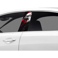 Çağlayan Reklam Araç Kapı Direk Kaplama Folyosu Kartal Desenli (Sağ Sol Takim) (2 Adet) - 22X50 cm