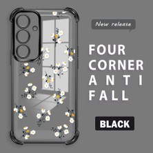 HONTINGA Samsung Galaxy S24 Plus ile Uyumlu Şeffaf Kılıfı Düşüme Önleyici Basitlik Anti Düşme Kamera Korumali Çiçek Dalı Desen Yumuşak Silikon Telefon Kılıfı Kadın ve Erkek Için Uygundur K3-0220