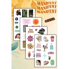 Birikiyedi Vision Board /hayal Panosu/manifest Temalı Sticker Set -Ajanda Bullet Journal Laptop Telefon