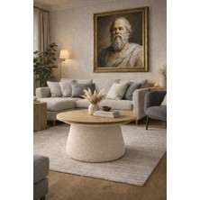 arge demo Mantar Sehpa Modern Tasarımlı Orta Sehpa (Ofis ,Balkon,Salon,Oturma Odası)60 cm Çap