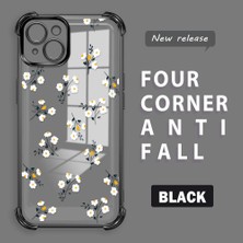 HONTINGA iPhone 14 Plus ile Uyumlu Şeffaf Kılıfı Düşüme Önleyici Basitlik Anti Düşme Kamera Korumali Çiçek Dalı Desen Yumuşak Silikon Telefon Kılıfı Kadın ve Erkek Için Uygundur K3-0220