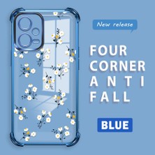 HONTINGA Xiaomi Poco X5 5g ile Uyumlu Şeffaf Kılıfı Düşüme Önleyici Basitlik Anti Düşme Kamera Korumali Çiçek Dalı Desen Yumuşak Silikon Telefon Kılıfı Kadın ve Erkek Için Uygundur K3-0220