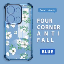 HONTINGA Xiaomi Redmi Note 13 Pro 4g ile Uyumlu Şeffaf Kılıfı Düşüme Önleyici Basitlik Anti Düşme Kamera Korumali Çiçek Desen Yumuşak Silikon Telefon Kılıfı Kadın ve Erkek Için Uygundur K3-0222