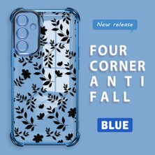 HONTINGA Samsung Galaxy A15 ile Uyumlu Şeffaf Kılıfı Düşüme Önleyici Basitlik Anti Düşme Kamera Korumali Dal Desen Yumuşak Silikon Telefon Kılıfı Kadın ve Erkek Için Uygundur K3-0221