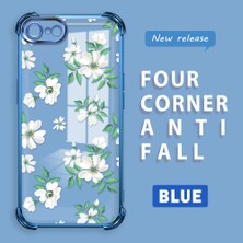 HONTINGA iPhone 7 ile Uyumlu Şeffaf Kılıfı Düşüme Önleyici Basitlik Anti Düşme Kamera Korumali Çiçek Desen Yumuşak Silikon Telefon Kılıfı Kadın ve Erkek Için Uygundur K3-0222