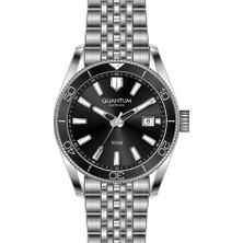 Quantum ADG1215 Erkek Kol Saati Gümüş Içi Yeşil Renk